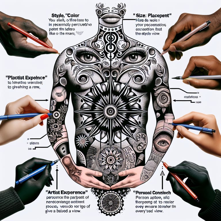 Decoding the Ink: Pivotal Topics illustration for Tattoo Perception survey questions