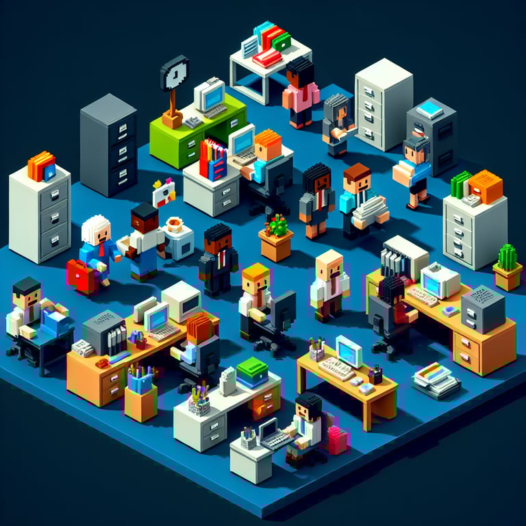 Illustration depicting the concept of unlocking employee satisfaction through Work Environment survey questions.