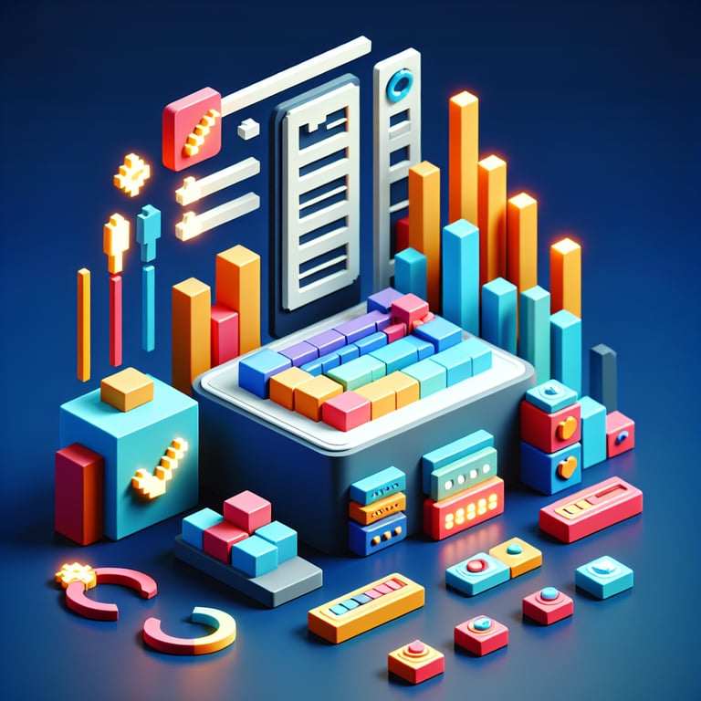 Artistic 3D voxel modeling pandemic survey impact questions