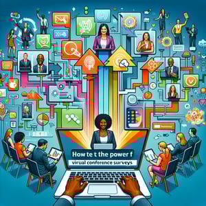 Illustration highlighting the importance and power of Virtual Conference survey questions for success.