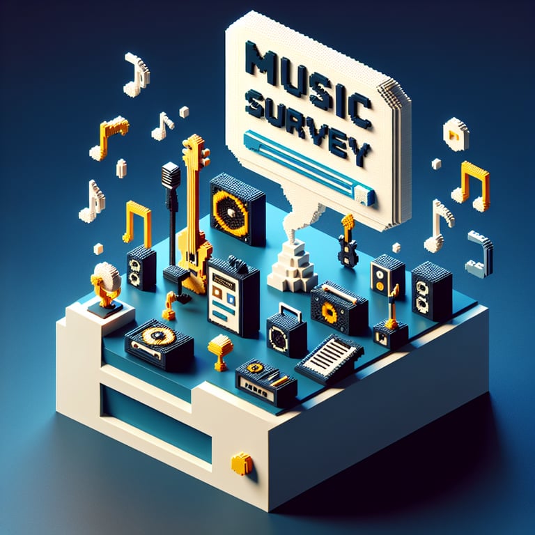3D voxel visualization of listener feedback and melodic survey