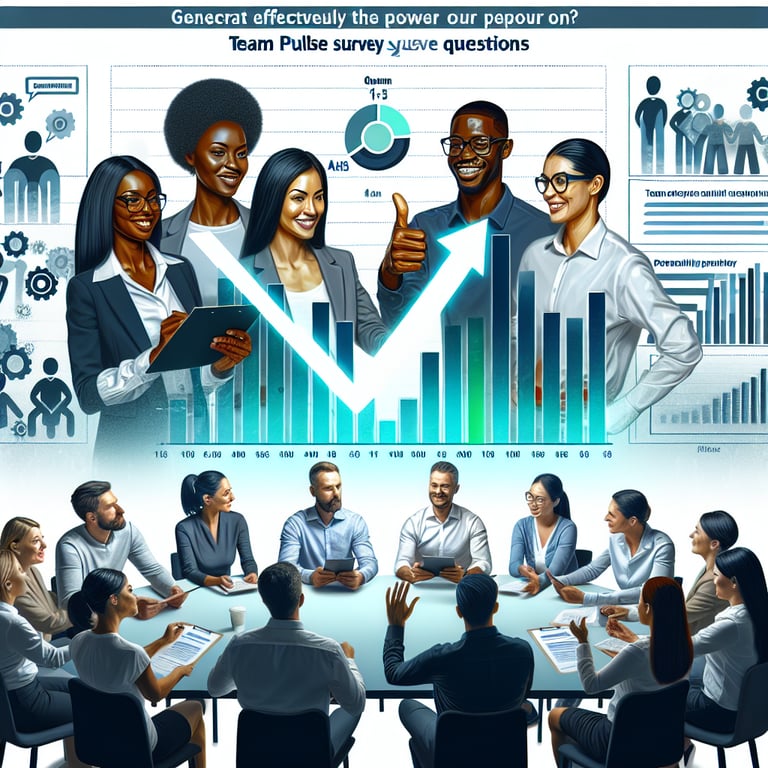 Illustration showcasing the impact of effective Team Pulse survey questions and expected outcomes.