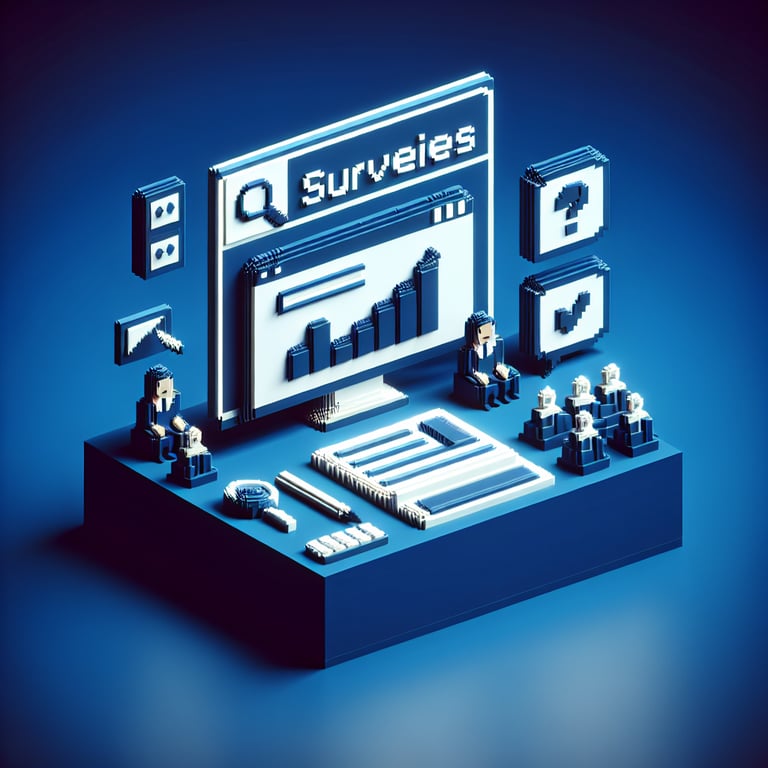 creative 3D voxel art depicting customer feedback loops