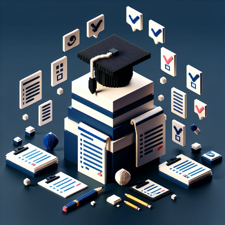 Creative voxel art for in-school education survey