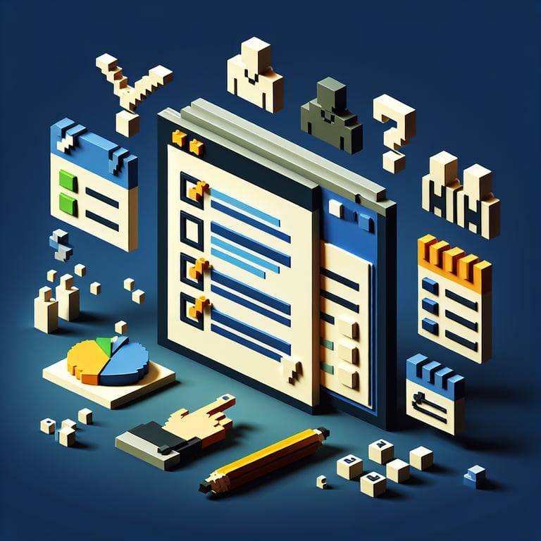 Voxel art of dynamic oad survey questions in 3D