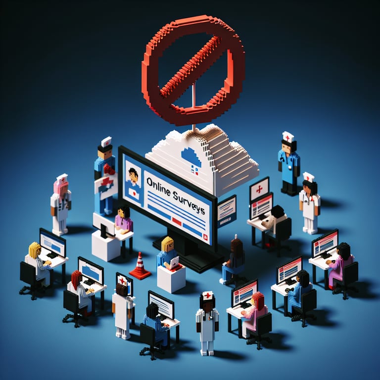 Artistic 3D voxel showing nurse workplace bullying poll
