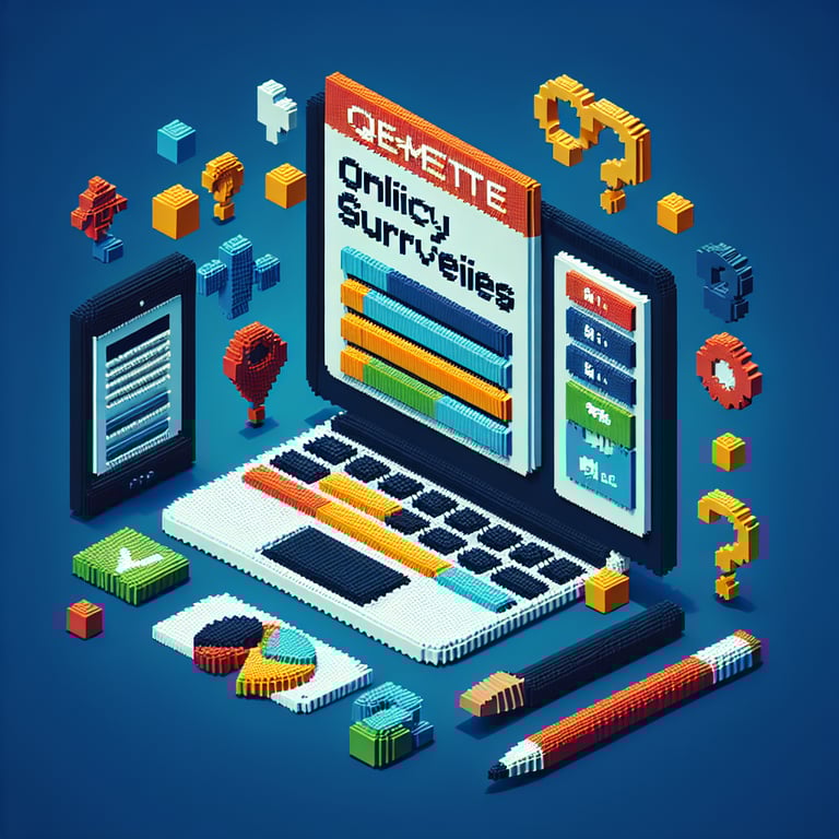 Artistic 3D voxel visualizing public policy questions