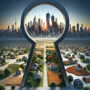 Illustration showing the power of Urban Suburban Rural survey questions for unlocking insights.