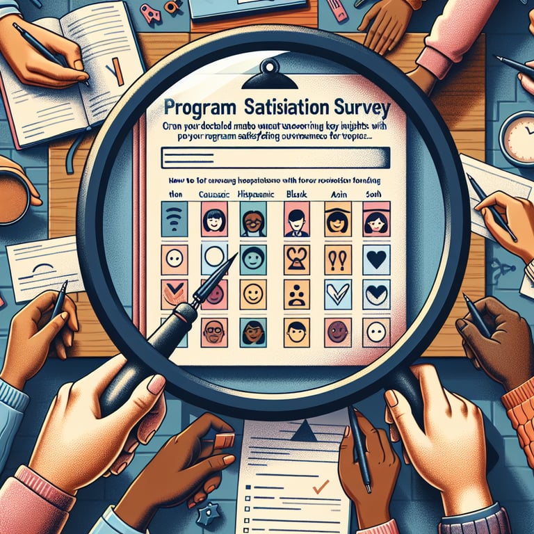 Illustration highlighting key insights from Program Satisfaction survey questions.