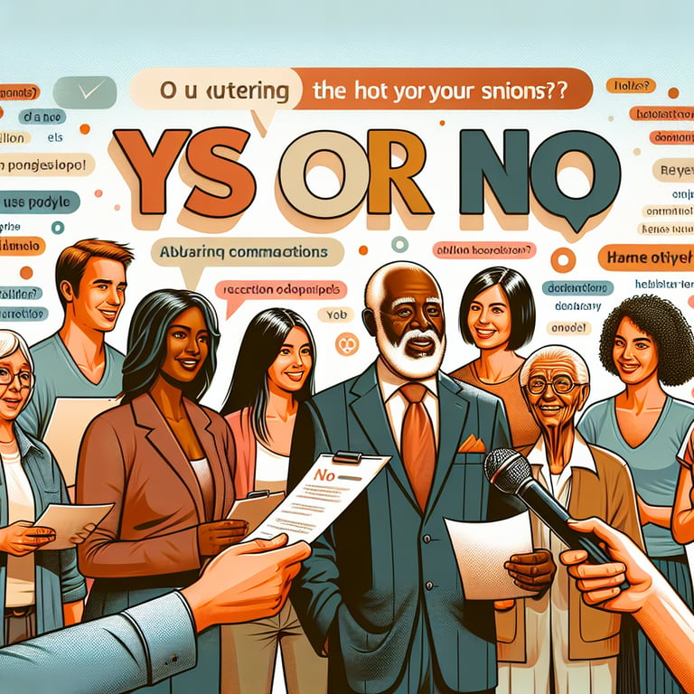 Illustration of red hot topics for creating engaging Yes or No Survey questions.