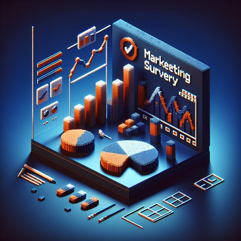 Illustration depicting the concept of unlocking the power of Marketing Survey survey questions.