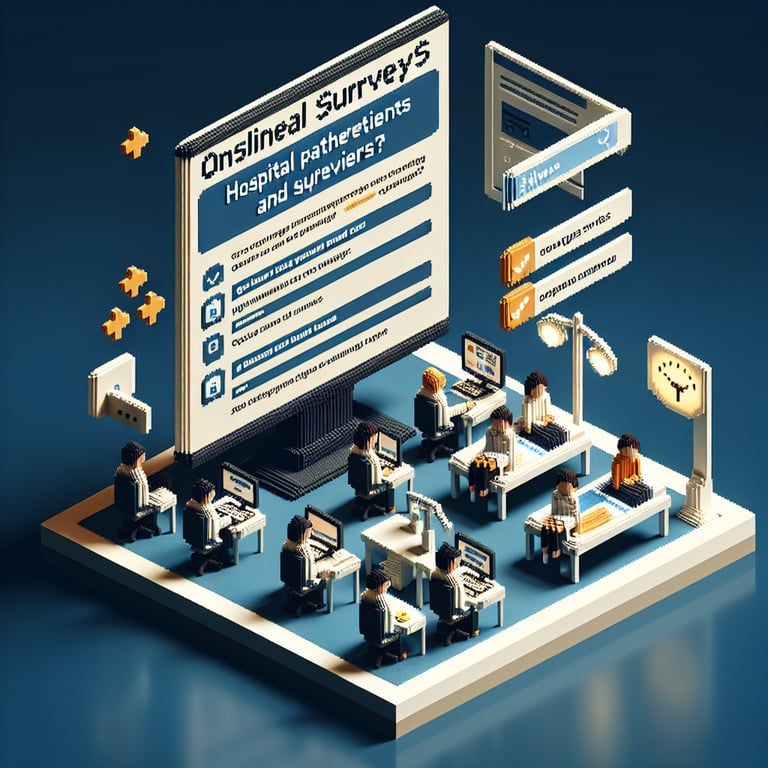 Artistic 3D voxel model of patient feedback survey system