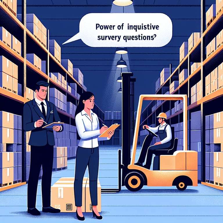 Illustration demonstrating the power of effective warehouse survey questions.