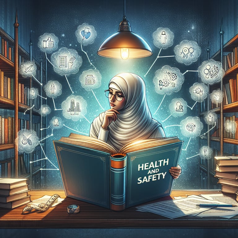 Illustration highlighting relevant topics for your Health and Safety survey questions.