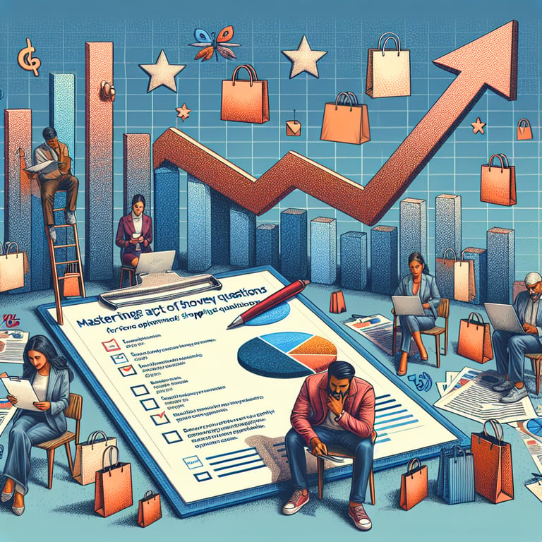 Illustration demonstrating the concept of mastering Shopping Habits survey questions for optimized outcomes.