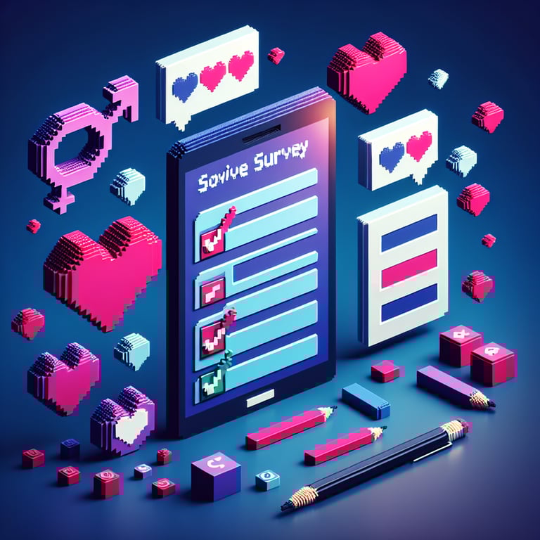 Artistic 3D voxel representation of matchmaking feedback loop