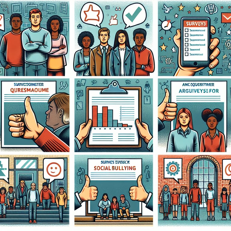 Illustration representing the effective use of Social/Bullying survey questions for desired outcomes.