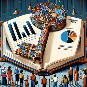 Illustration showcasing the concept of success through inclusive Race Demographic survey questions.