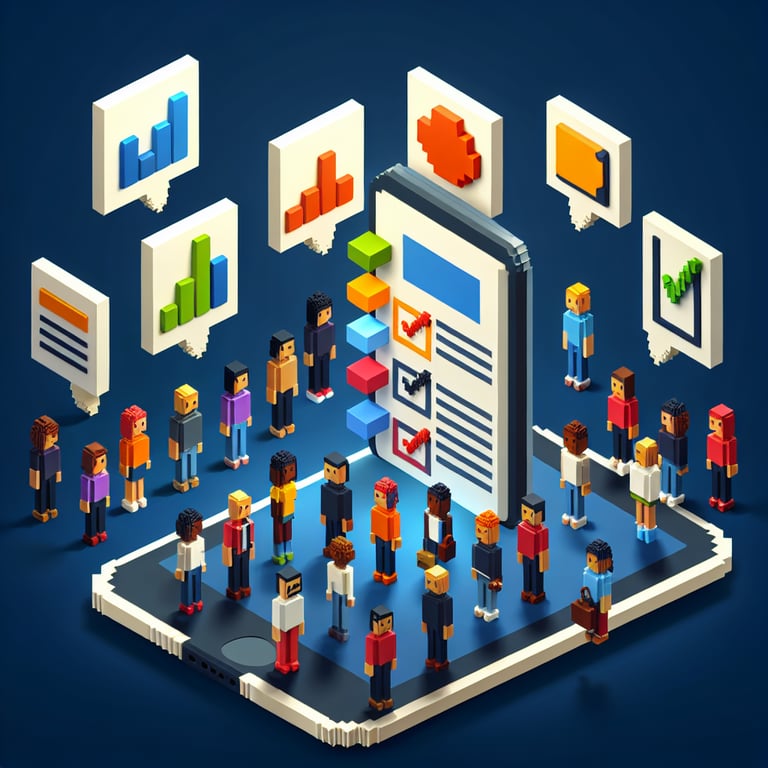3D voxel rendering of inclusive feedback gathering interface