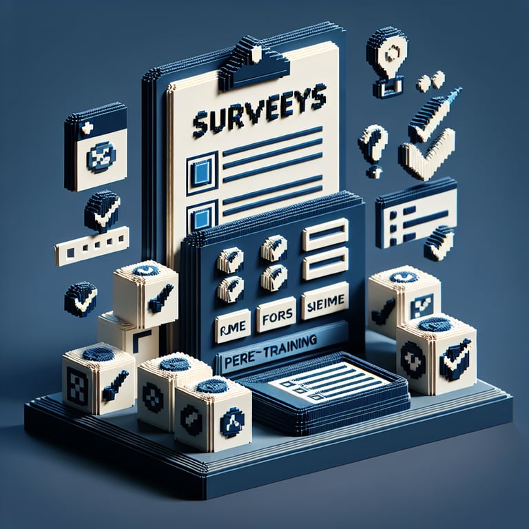 Artistic 3D voxel art blending learner insights and survey questions