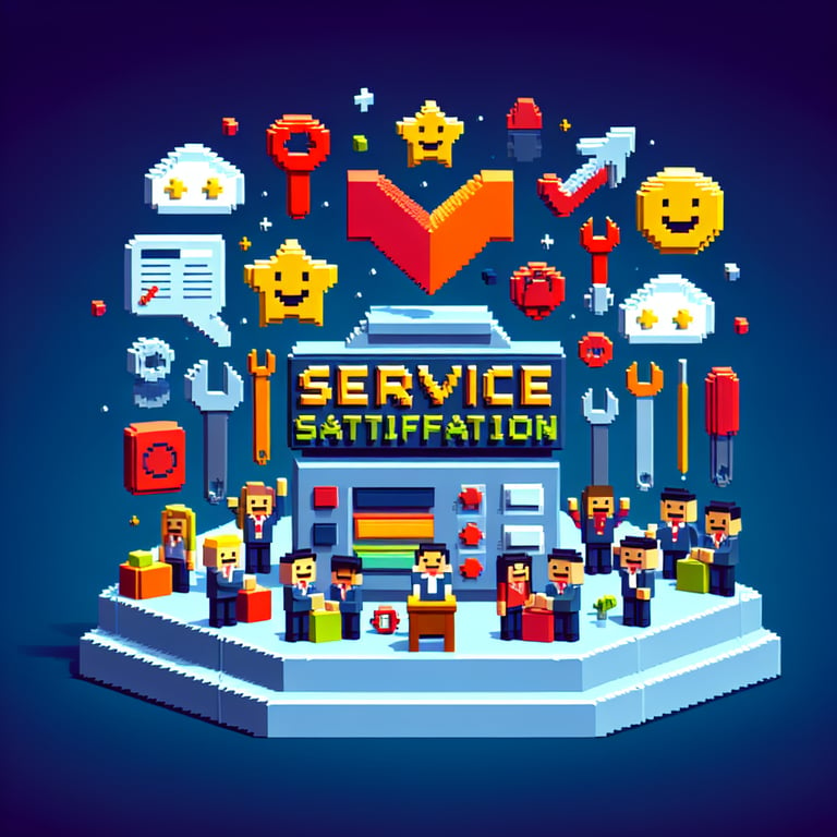 Illustration showcasing the power of Service Satisfaction survey questions for customer retention and profitability.