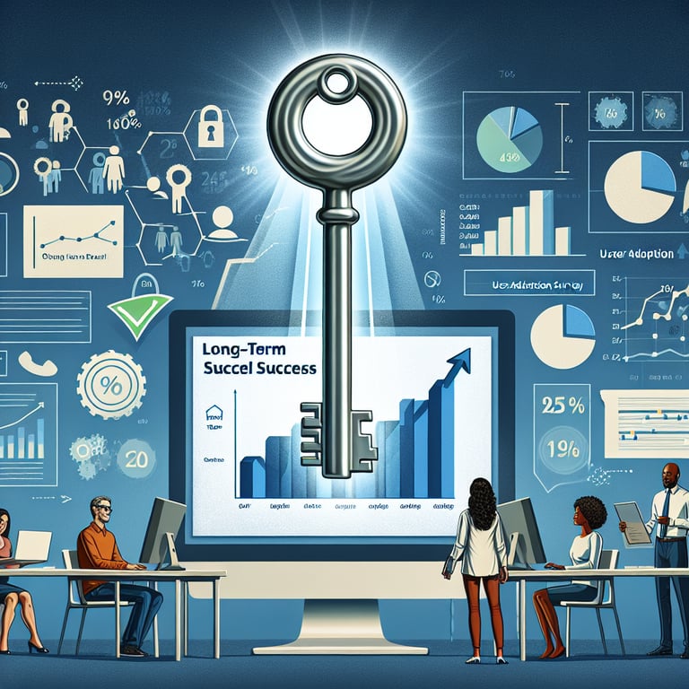 Illustration representing the concept of Understanding User Adoption through survey questions.