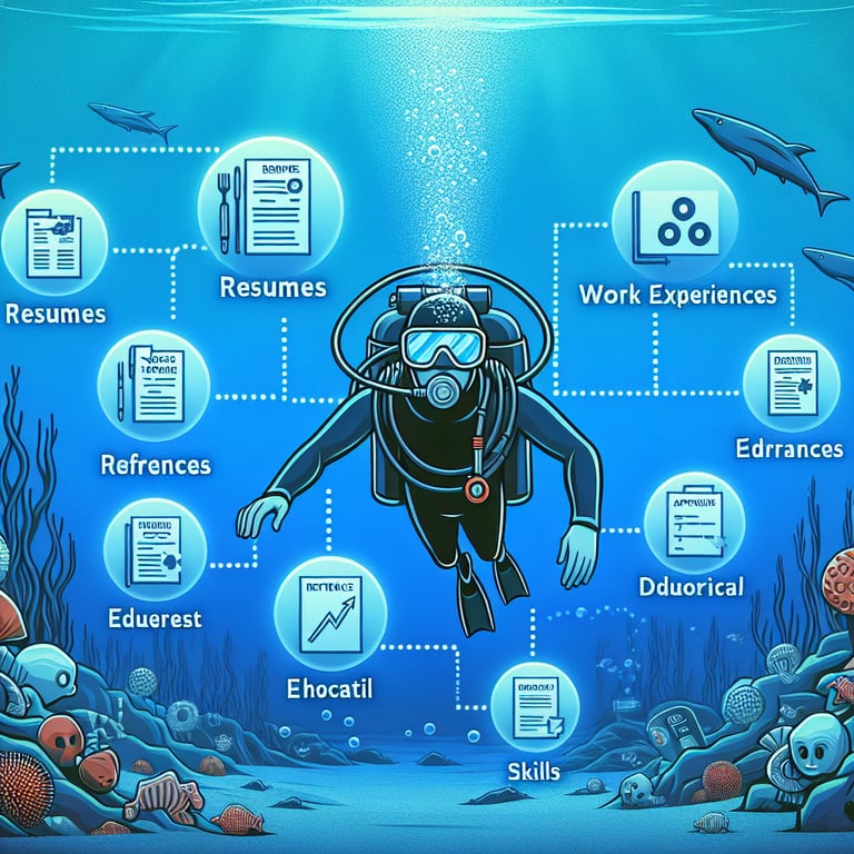 Illustration highlighting relevant topics for Job Application Survey questions.