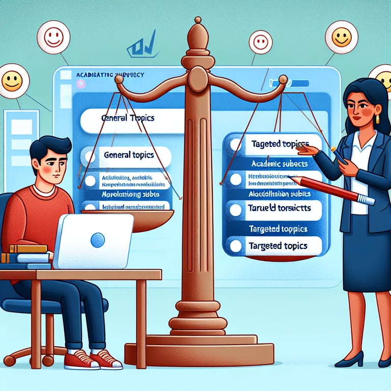 Graphical illustration highlighting the relevance of targeted topics in Student Satisfaction Survey questions.