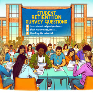 Illustration showcasing the potential of Student Retention survey questions in a comprehensive guide.