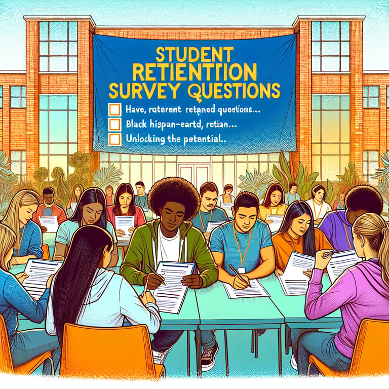 Illustration showcasing the potential of Student Retention survey questions in a comprehensive guide.