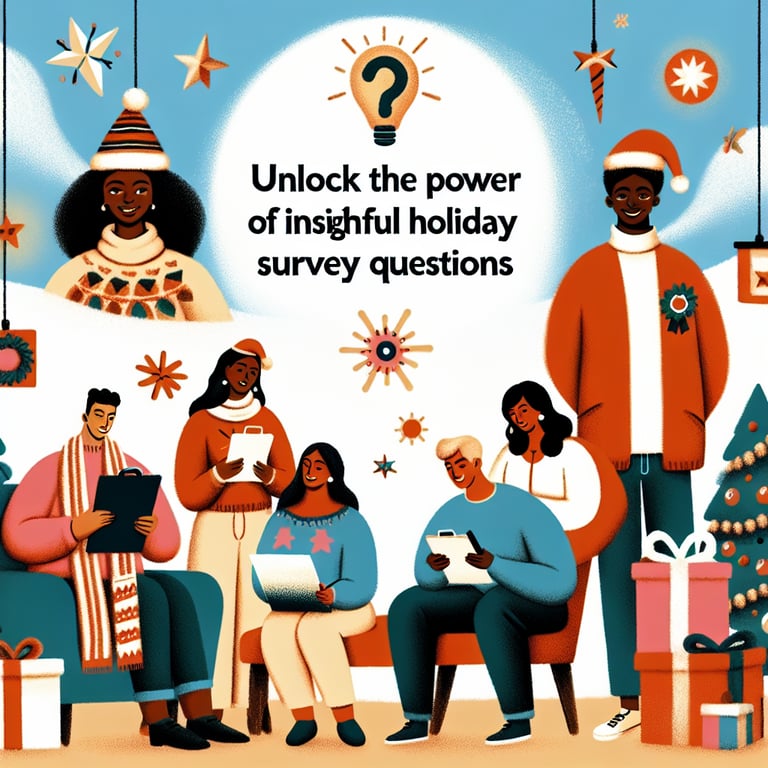 Illustration demonstrating the power of insightful Holiday Survey survey questions.