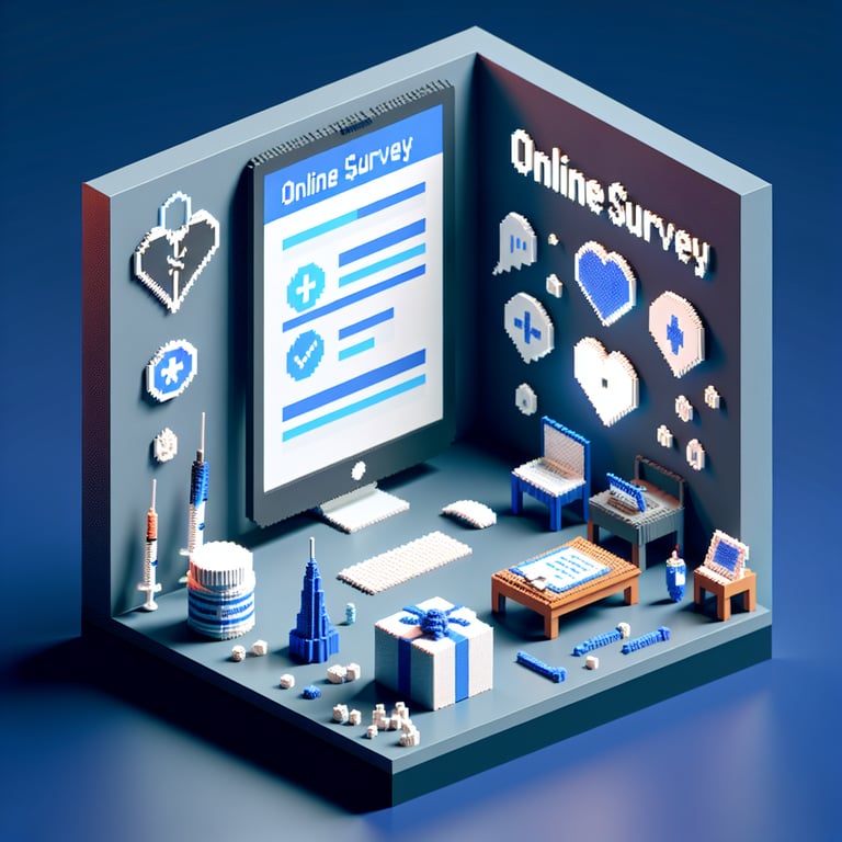 Artistic 3D voxel of opioid use and mental health poll interaction