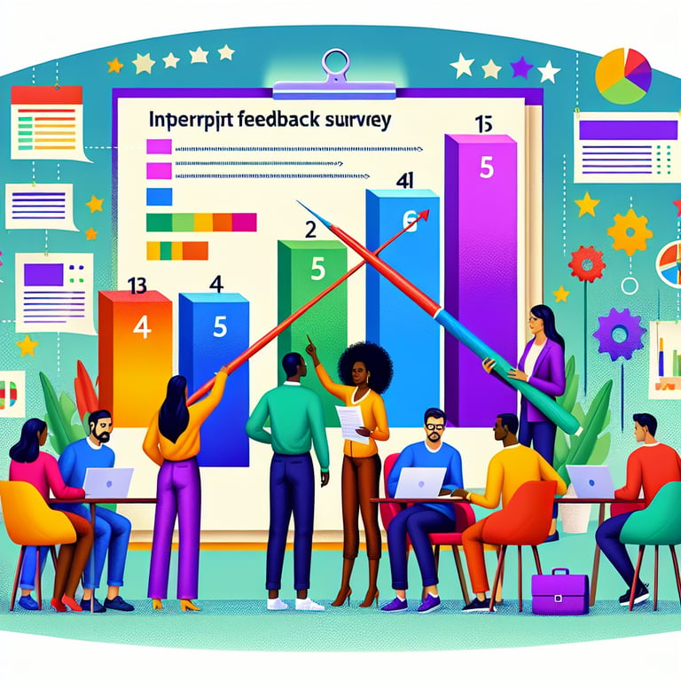 Illustration decoding the relevance of Training Session Feedback survey questions.