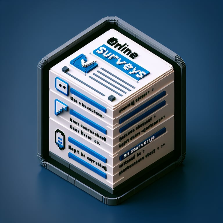 Artistic 3D voxel of fun feedback poll experience