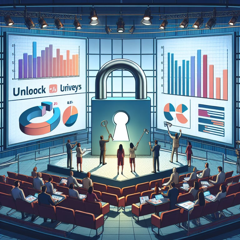 Illustration showcasing audience insights derived from NBC Visit survey questions.