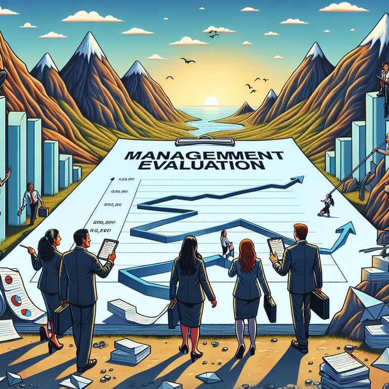 Illustration of key topics in Management Evaluation survey questions