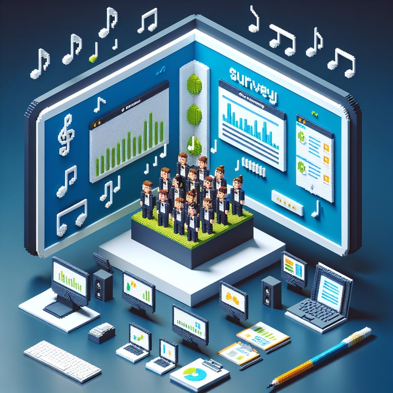 vibrant 3d voxel choir survey representation