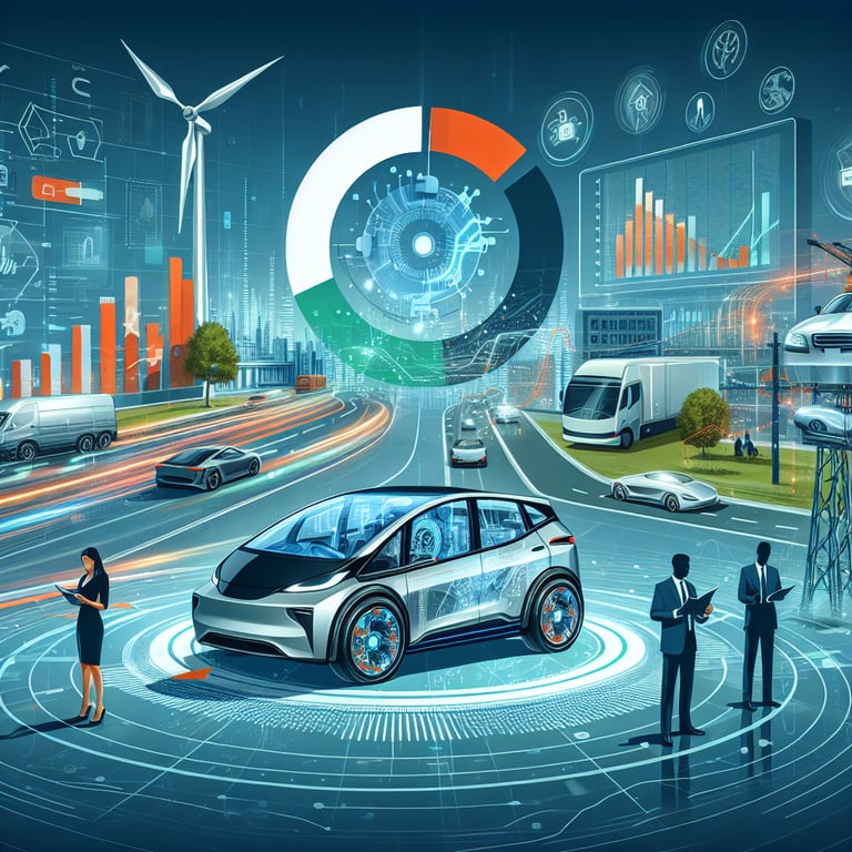 Illustration highlighting key topics for future Electric Vehicle survey questions.