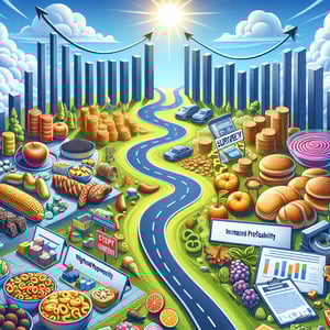 Illustration highlighting the concept of Food Product Feedback survey questions for profit and retention.