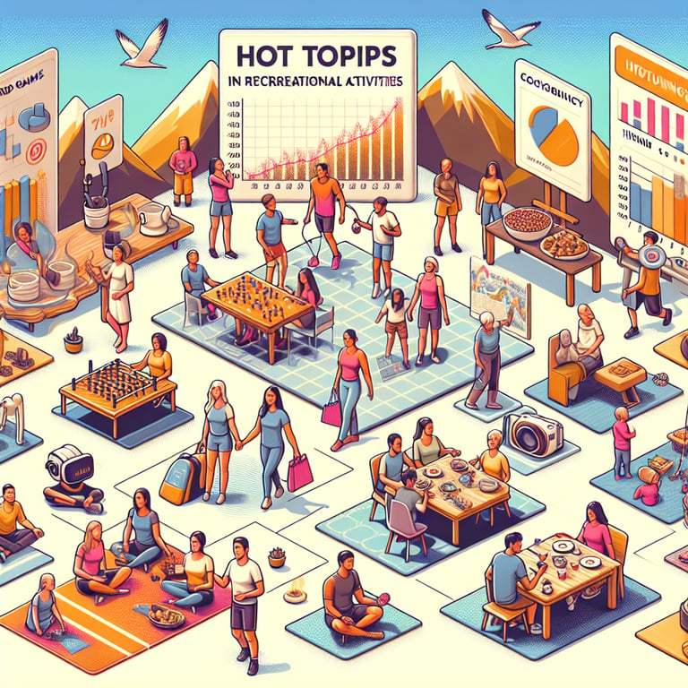 Illustration of hot topics in a Recreational Activities survey questionnaire