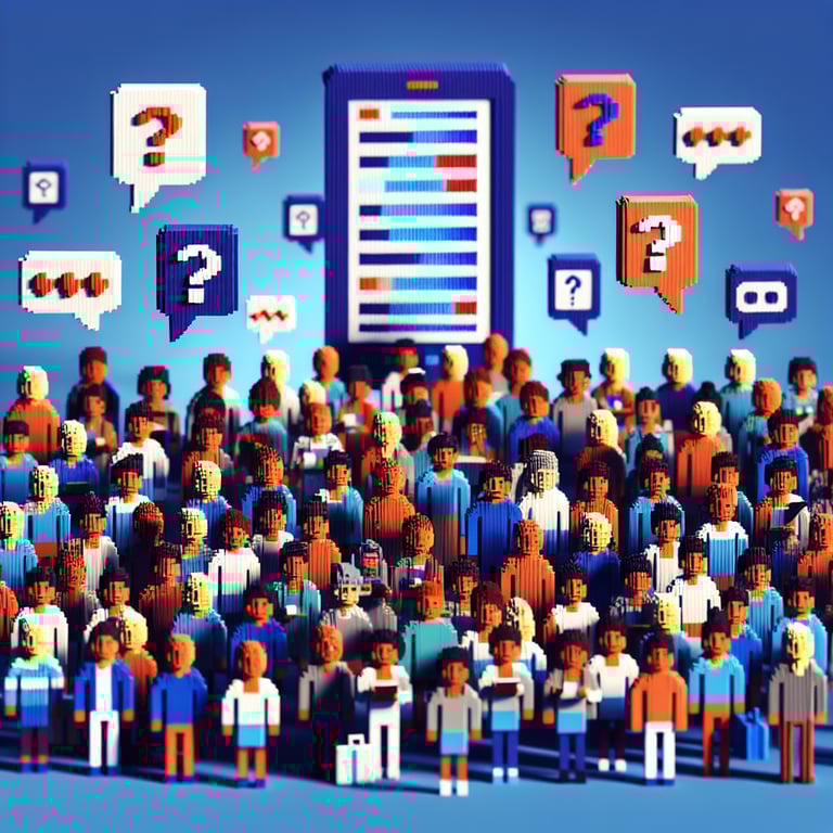 Artistic 3D voxel illustrating an inclusive survey blueprint