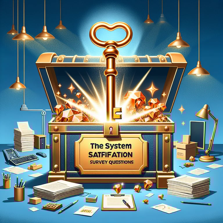 Illustration highlighting the power and insights gained from System Satisfaction survey questions.