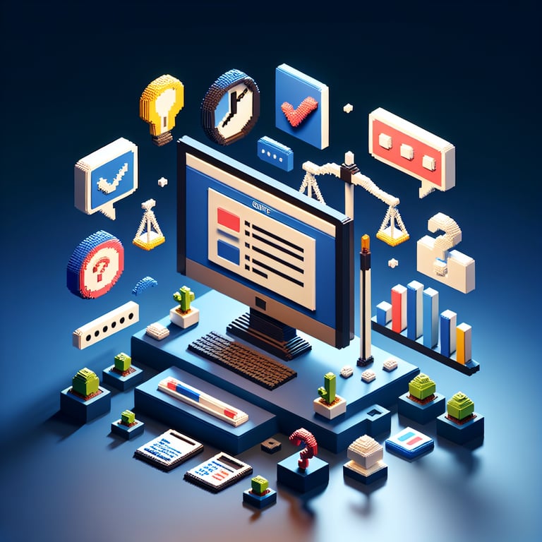 Artistic 3D voxel visualizing organizational culture metrics