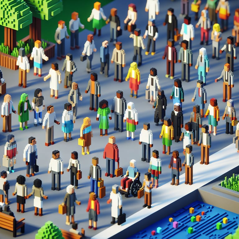 Voxel prism of inclusive equity mosaic