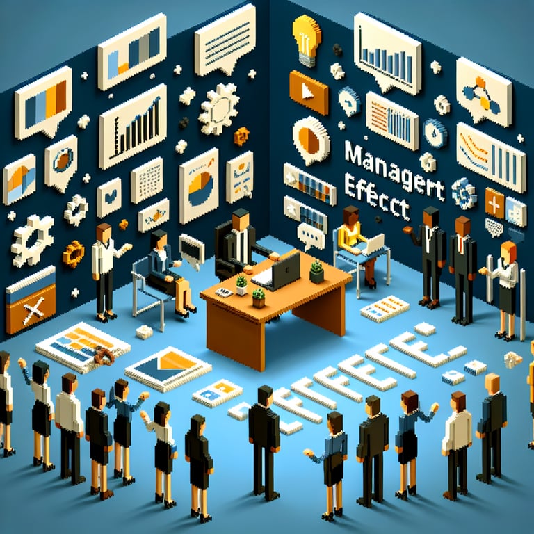 Illustration highlighting the role of Manager Effectiveness survey questions in unlocking employee potential.