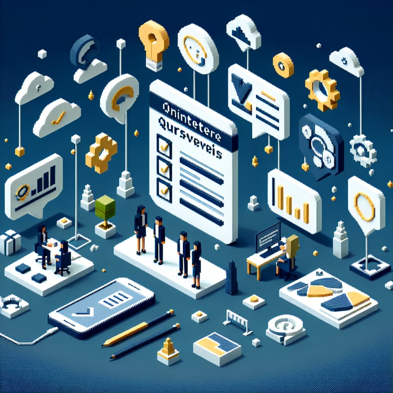 3D voxel art illustrating entrepreneurial insights poll