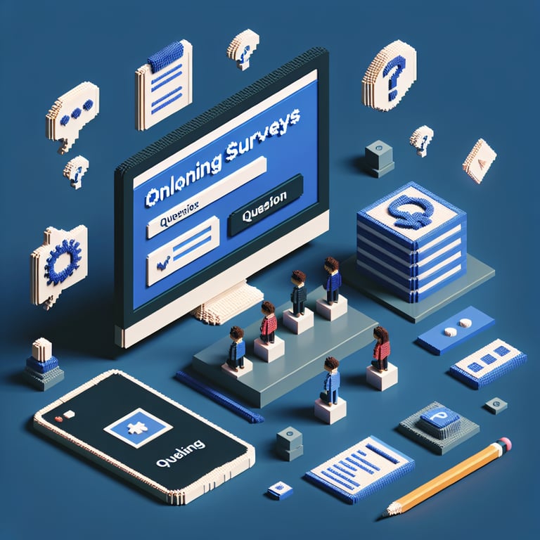 Artistic 3D voxel depicting employee onboarding questionnaire