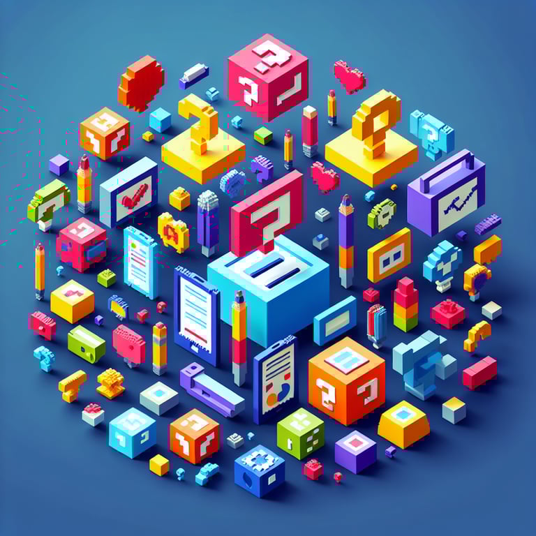 Artistic 3D voxel of dynamic behavioral survey engagement