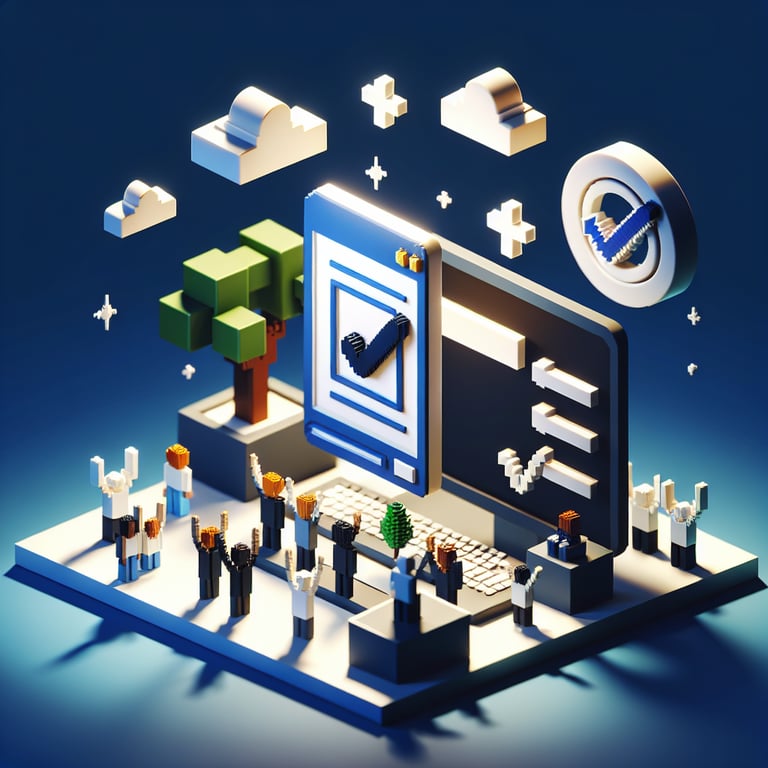 Artistic 3D voxel of post-event questionnaire insights