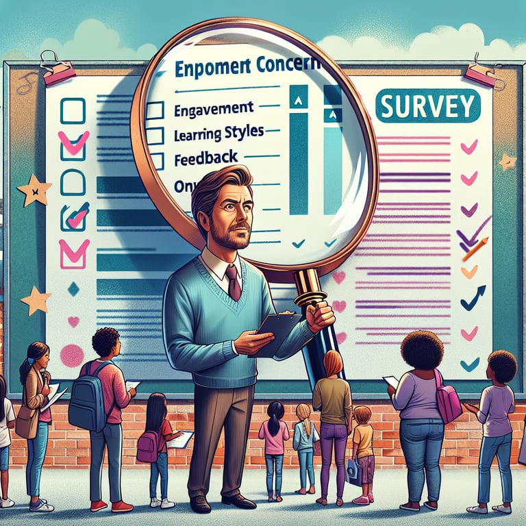 Illustration exploring hot topics in Teacher for Students survey questions.